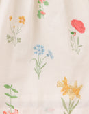 Baby Chisa Dress with Embroidered Petal Ruffle Sleeves