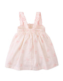 Baby Kara Poplin Dress with a Scalloped Top & Tie Straps