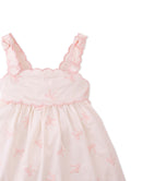 Baby Kara Poplin Dress with a Scalloped Top & Tie Straps