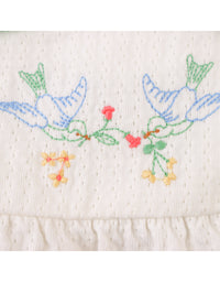 Baby Aviana Embroidered Dress with Straps and Bows