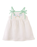 Baby Aviana Embroidered Dress with Straps and Bows