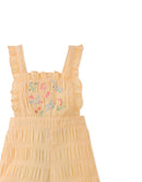 Baby Cocona Checkered Jumpsuit with Embroidery