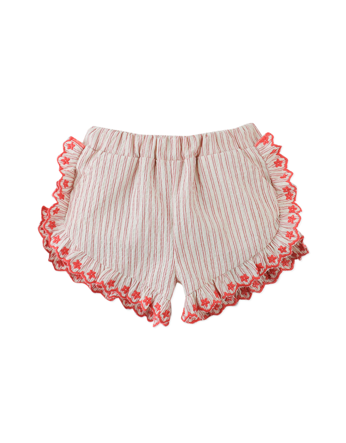 Baby Juria Apron Blouse & Shorts Set with Scallop Ruffles