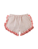 Baby Juria Apron Blouse & Shorts Set with Scallop Ruffles