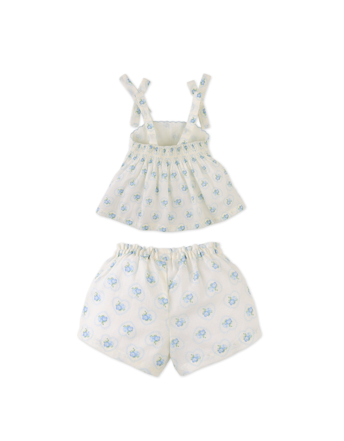 Baby Dallas Tunic Blouse & Shorts Set with Scalloped Details