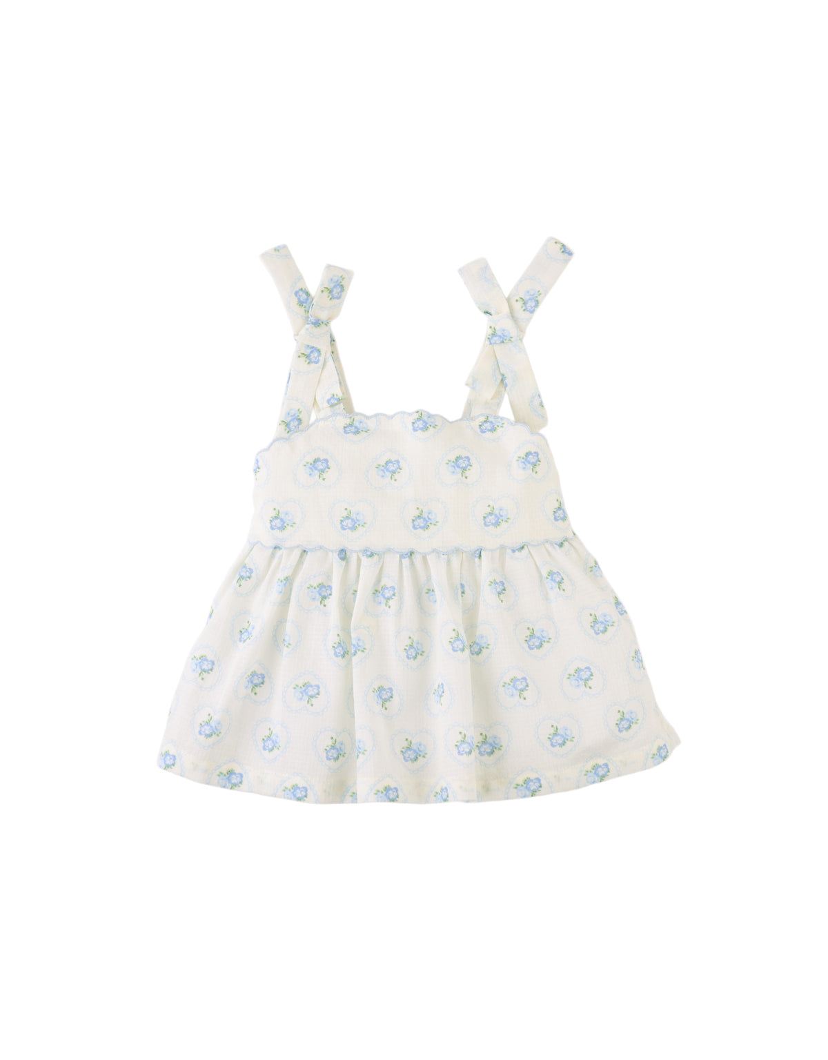 Baby Dallas Tunic Blouse & Shorts Set with Scalloped Details