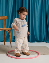 Baby Precious Pincord Pants with Ruffled Pockets (Offwhite)
