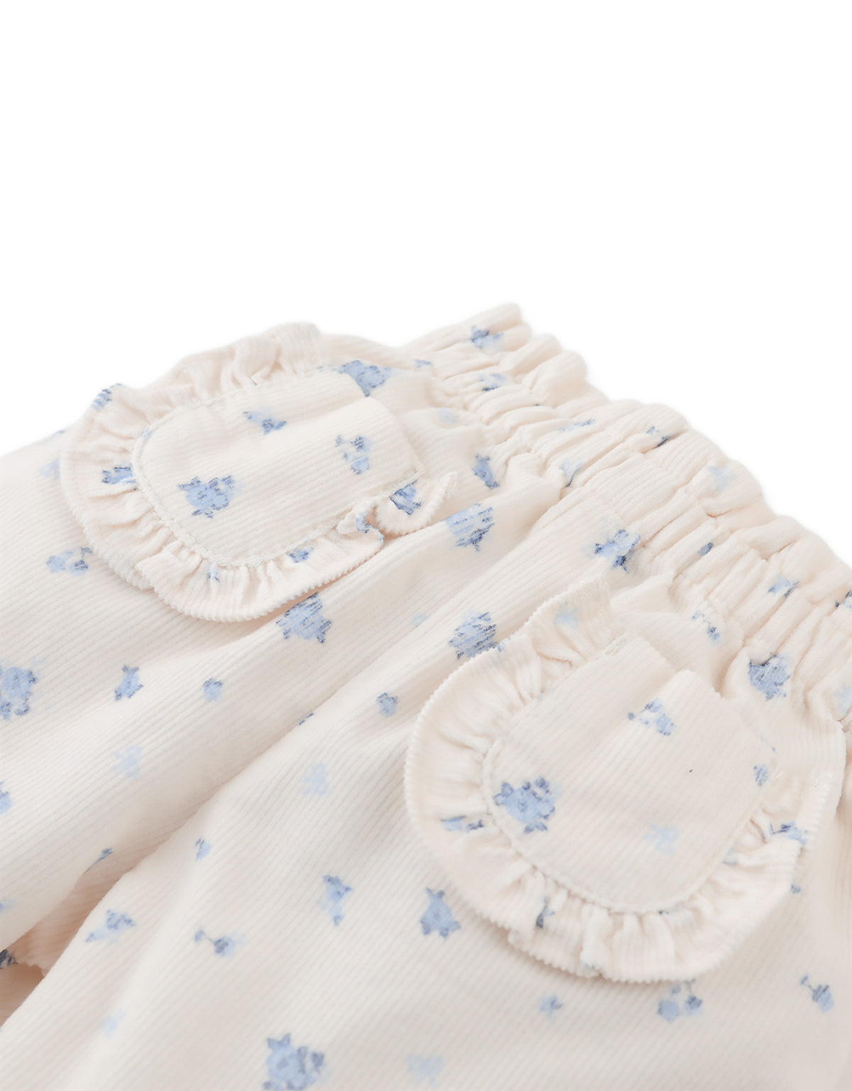 Baby Precious Pincord Pants with Ruffled Pockets (Offwhite)
