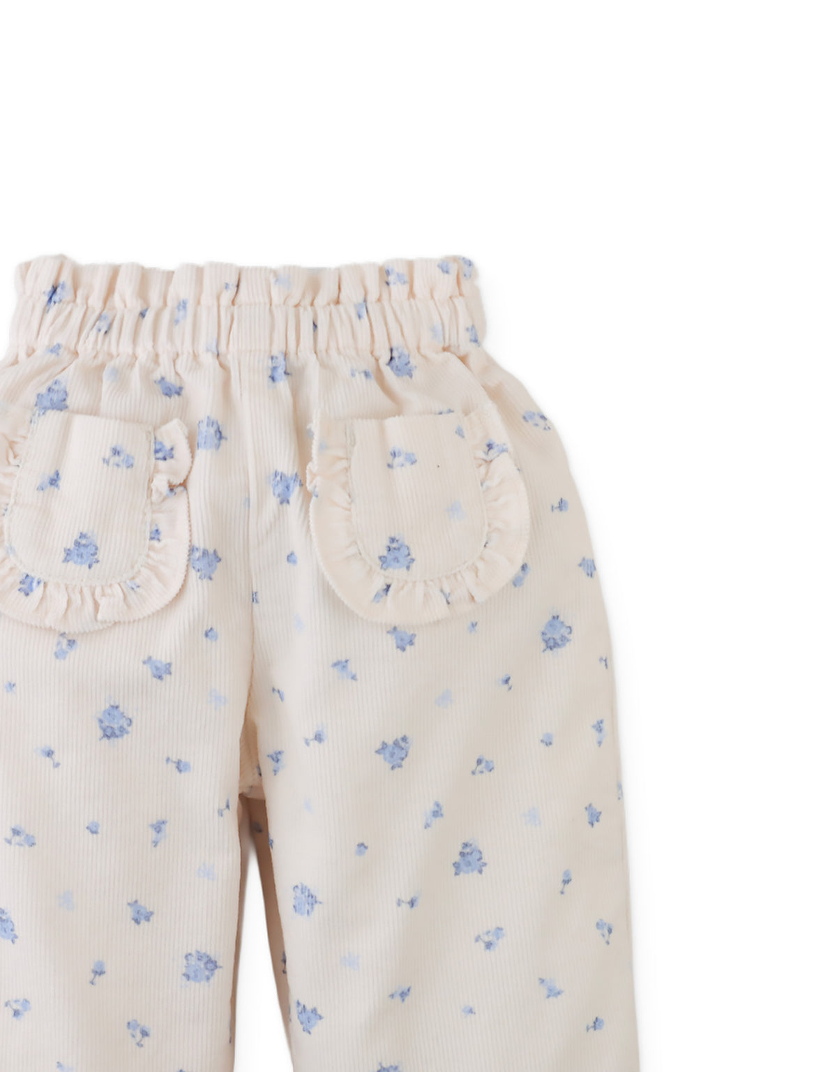 Baby Precious Pincord Pants with Ruffled Pockets (Offwhite)