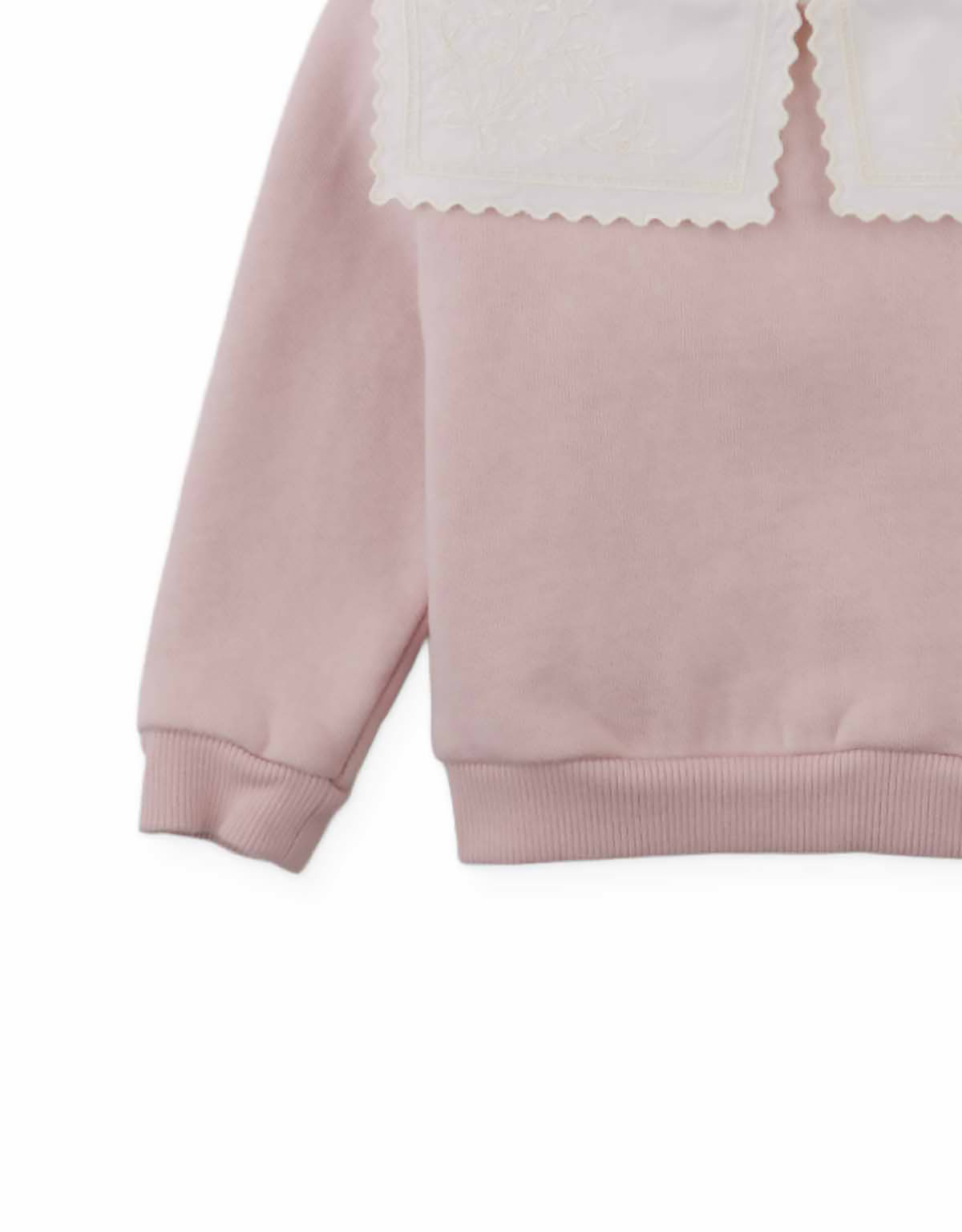 Baby Clarita Pullover with Embroidered Sailor Collar (Pink)