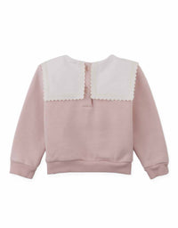 Baby Clarita Pullover with Embroidered Sailor Collar (Pink)
