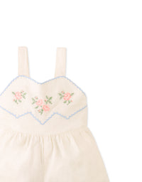 Baby Genny Playsuit with Embroidered Bib