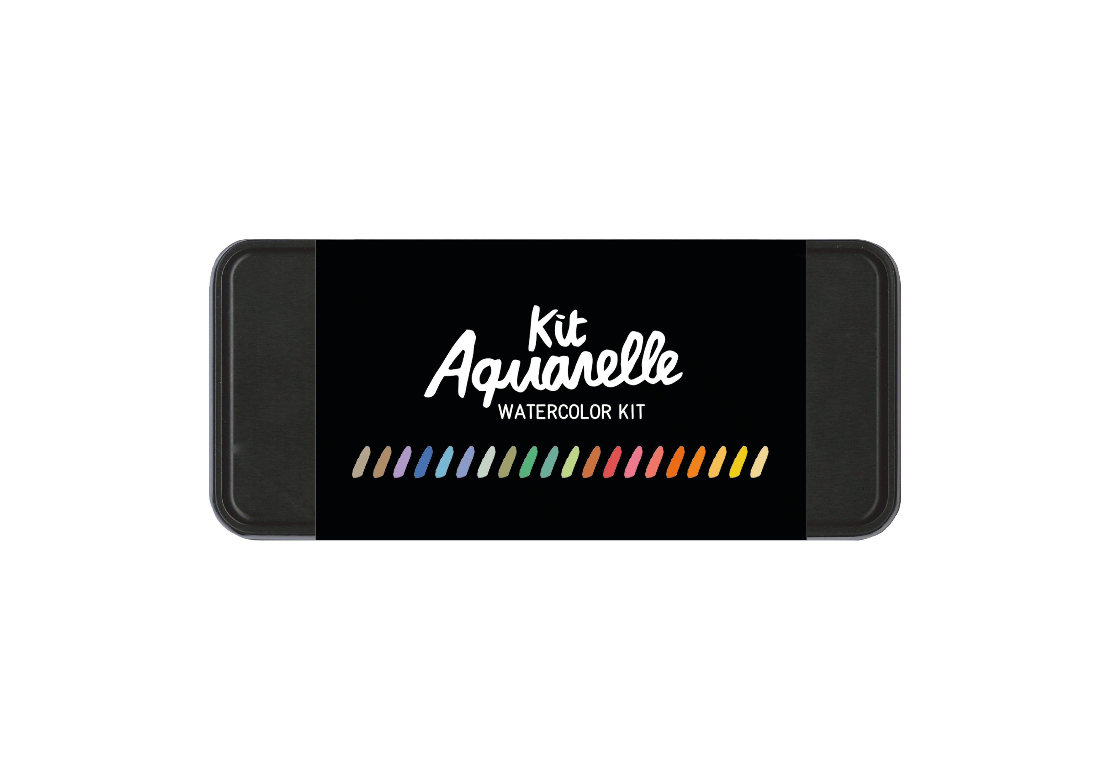 Watercolor Palette (24 Colors + Brush)