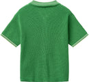 KNITTED PATTERN SHIRT W. CONTRAST SHARP GREEN