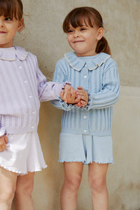 Knitted Pointelle Cardigan