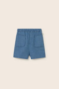 Denim Gauze Cotton Shorts