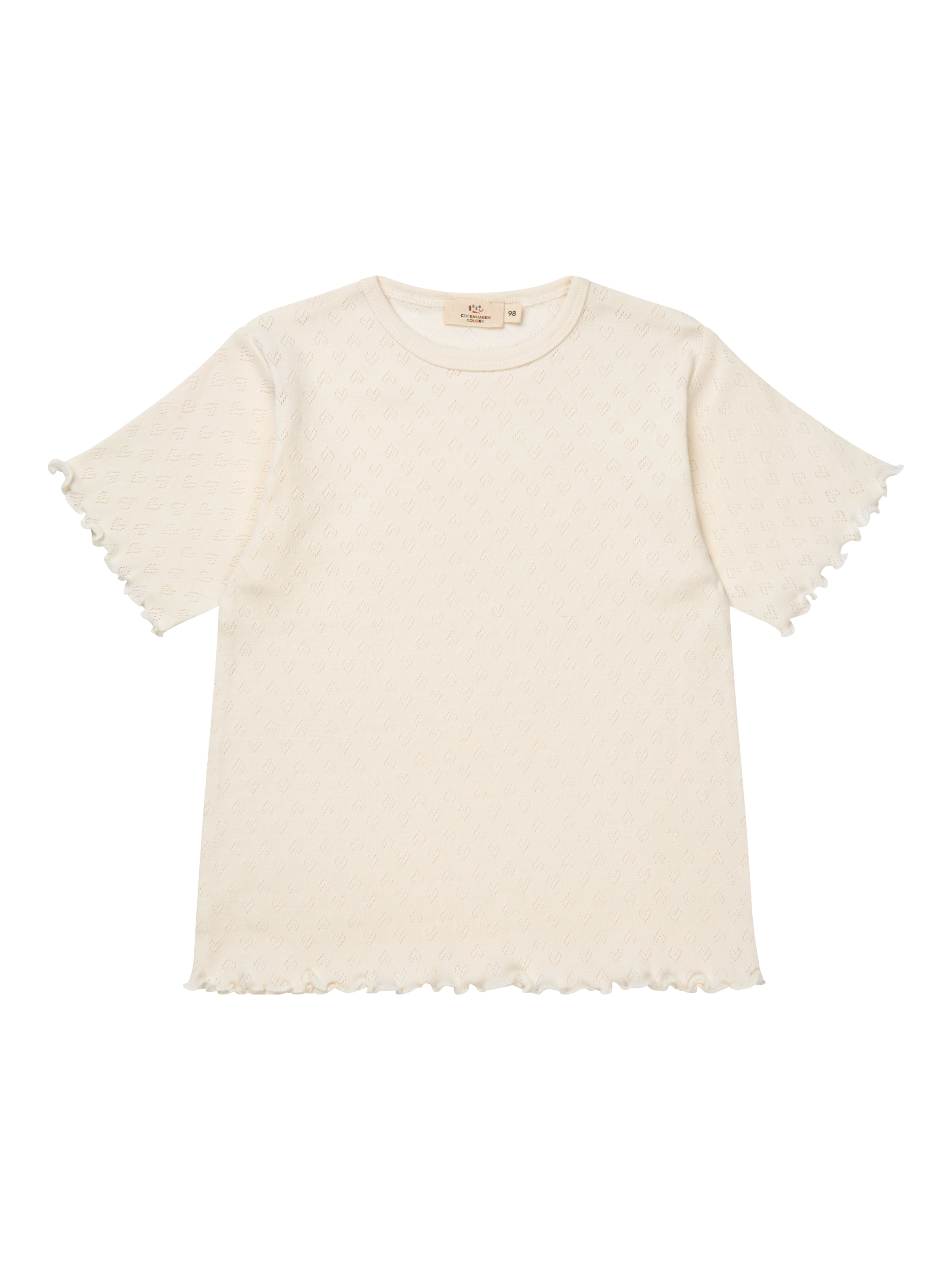POINTELLE HEART T-SHIRT-CREAM
