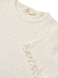 POINTELLE HEART T-SHIRT-CREAM