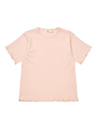POINTELLE HEART T-SHIRT ROSE