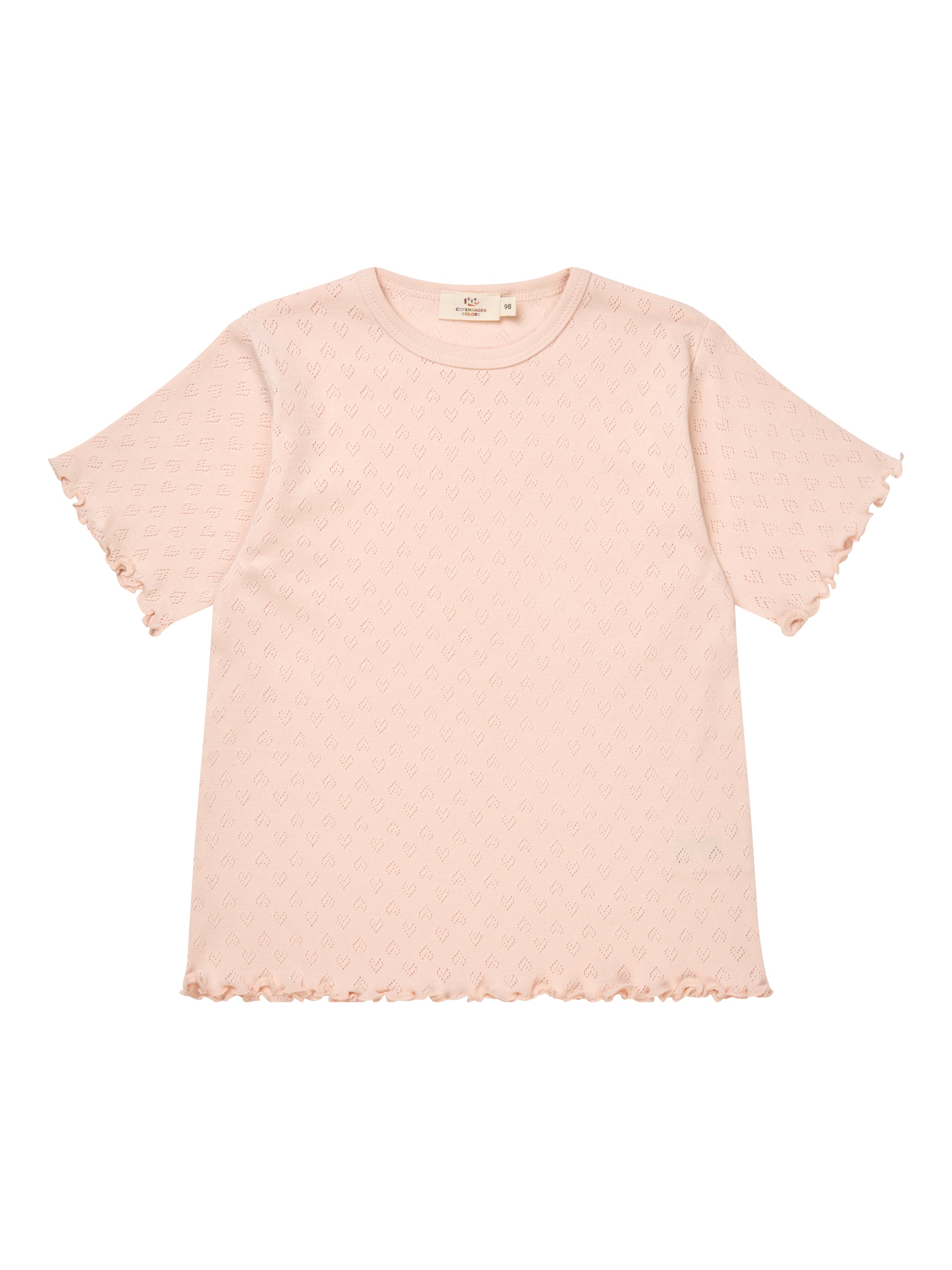 POINTELLE HEART T-SHIRT ROSE