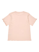 POINTELLE HEART T-SHIRT ROSE