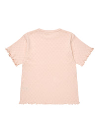 POINTELLE HEART T-SHIRT ROSE