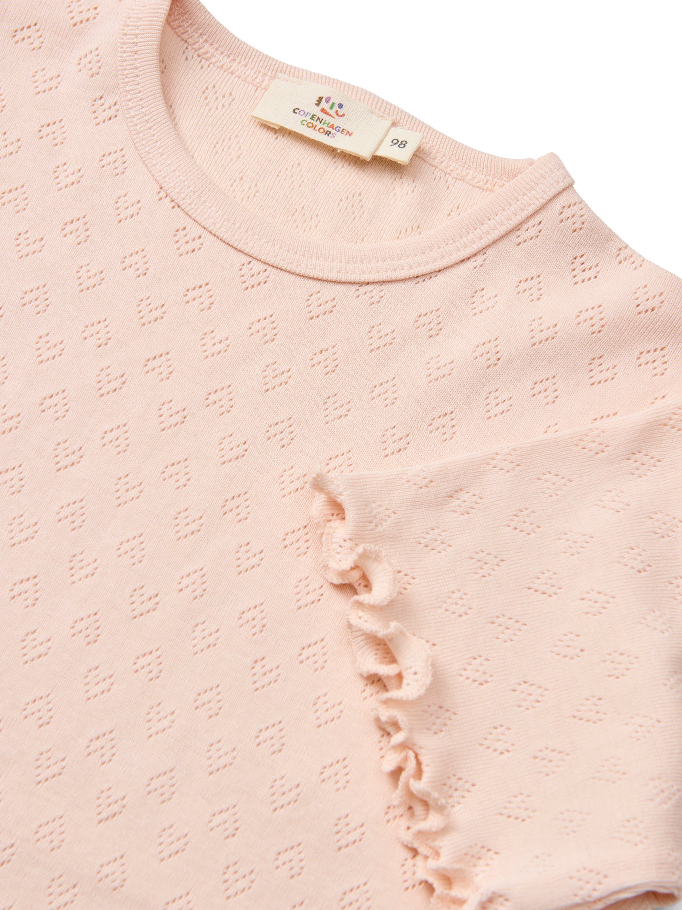 POINTELLE HEART T-SHIRT ROSE