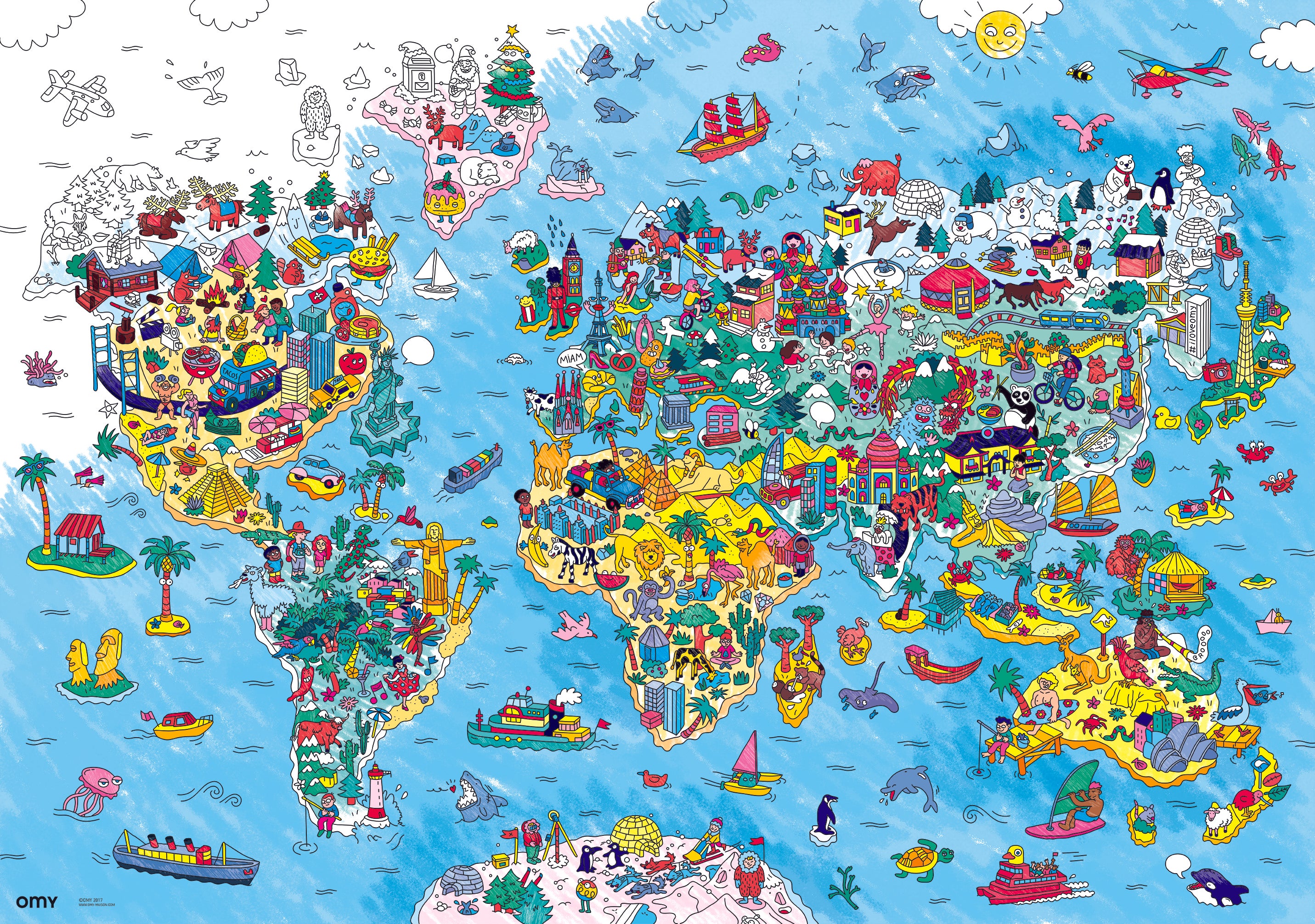 Giant Coloring Poster/Atlas