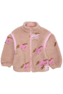Printed Teddy Jacket/Rose