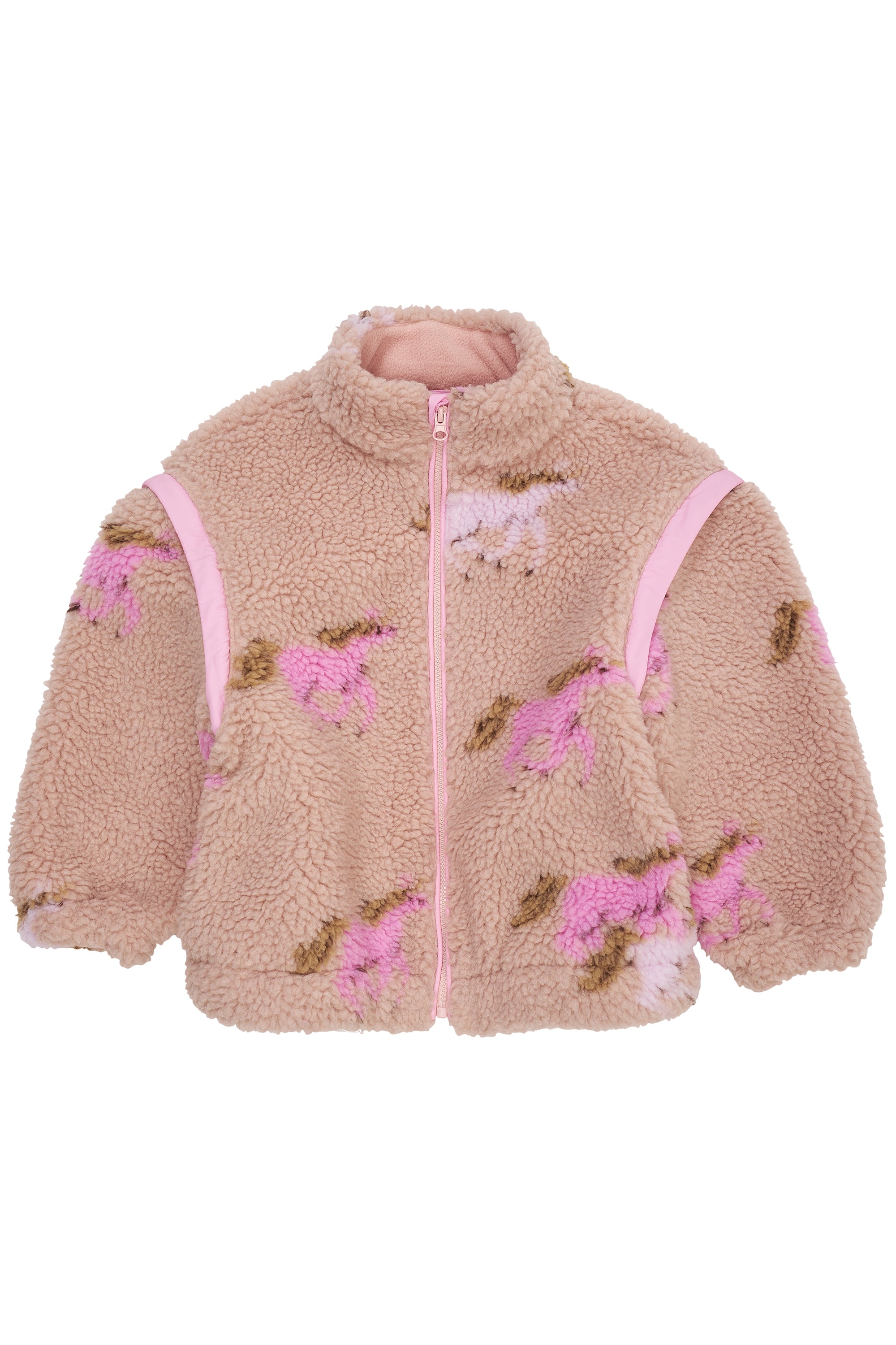 Printed Teddy Jacket/Rose