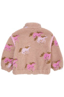 Printed Teddy Jacket/Rose