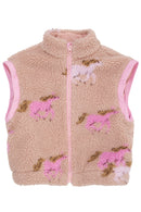 Printed Teddy Jacket/Rose