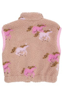 Printed Teddy Jacket/Rose