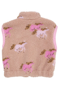 Printed Teddy Jacket/Rose