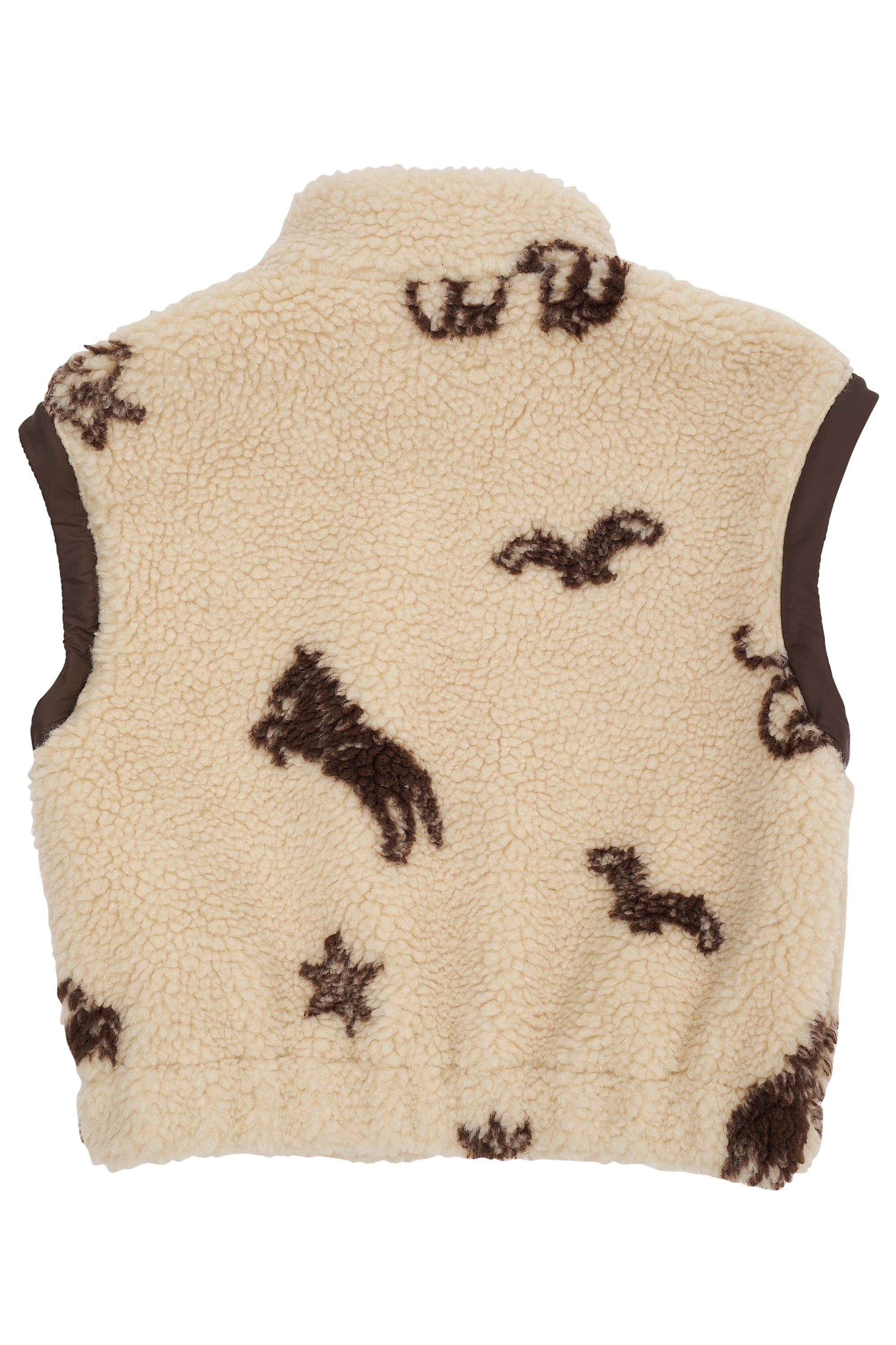 Printed Teddy Jacket/Sand