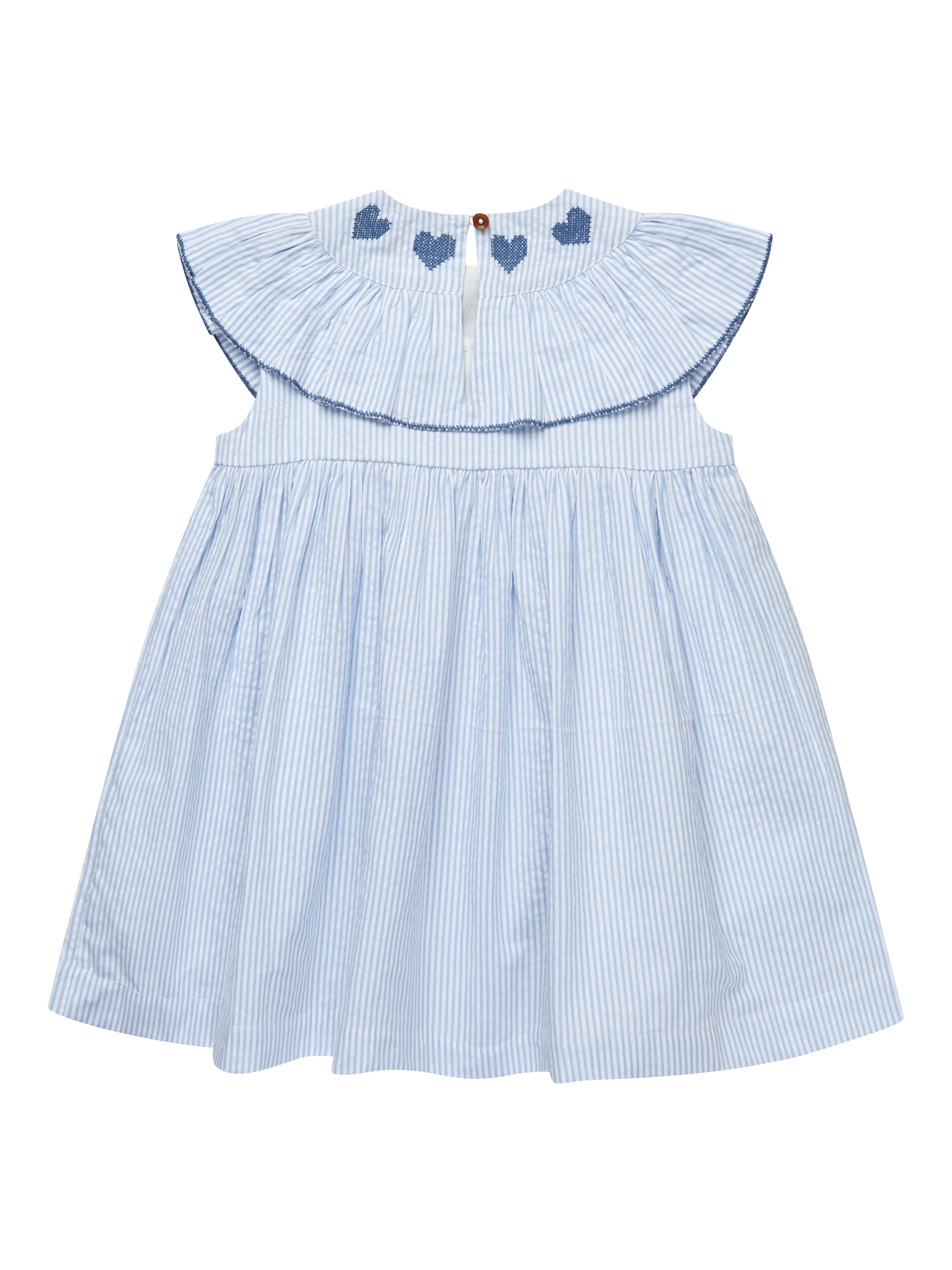 SEERSUCKER DRESS W. HEART