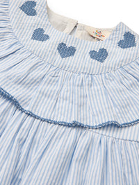 SEERSUCKER DRESS W. HEART