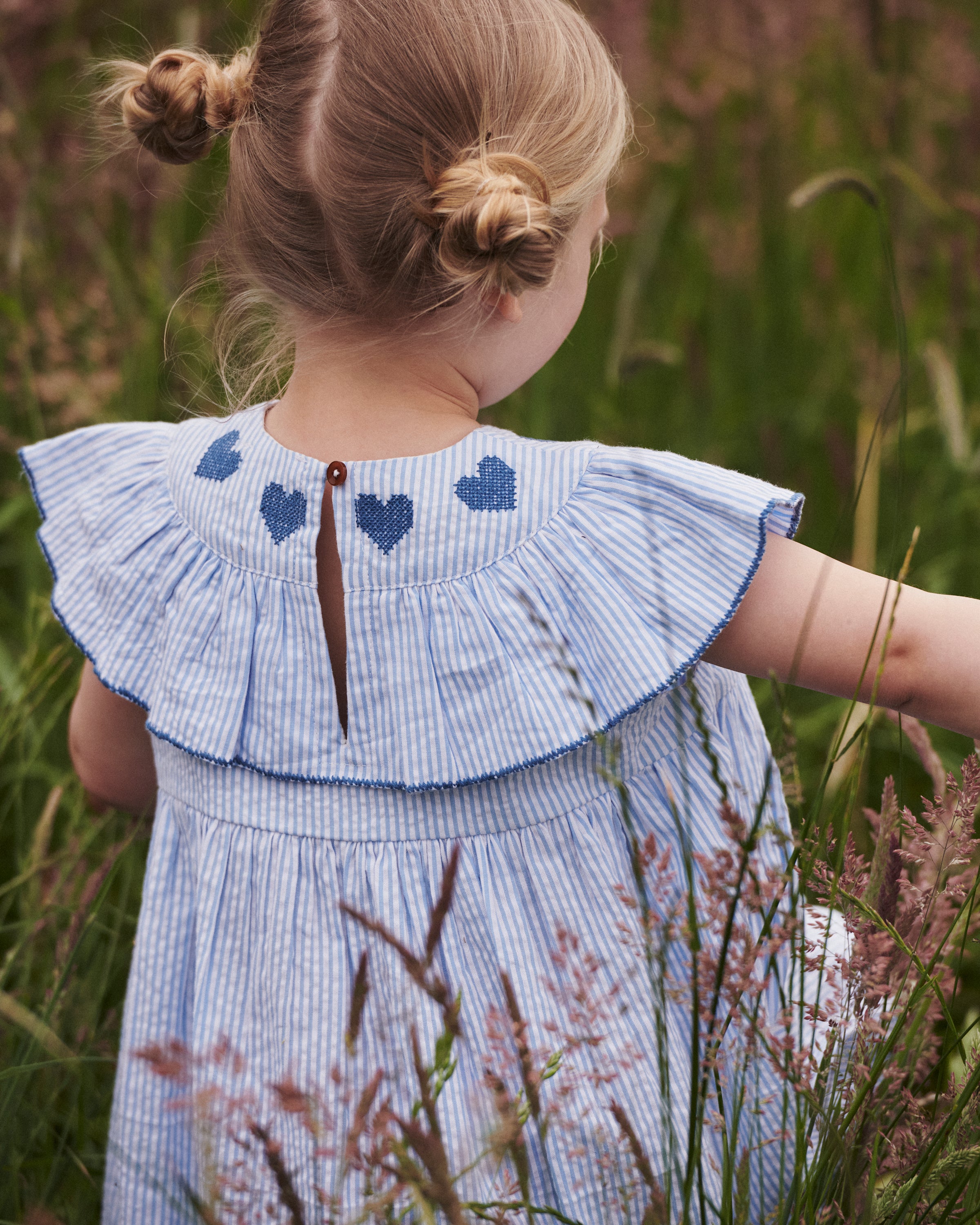 SEERSUCKER DRESS W. HEART