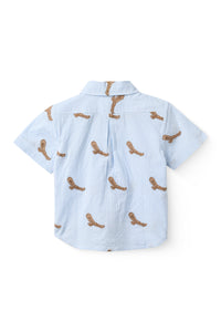 SEERSUCKER SHIRT W. EMB