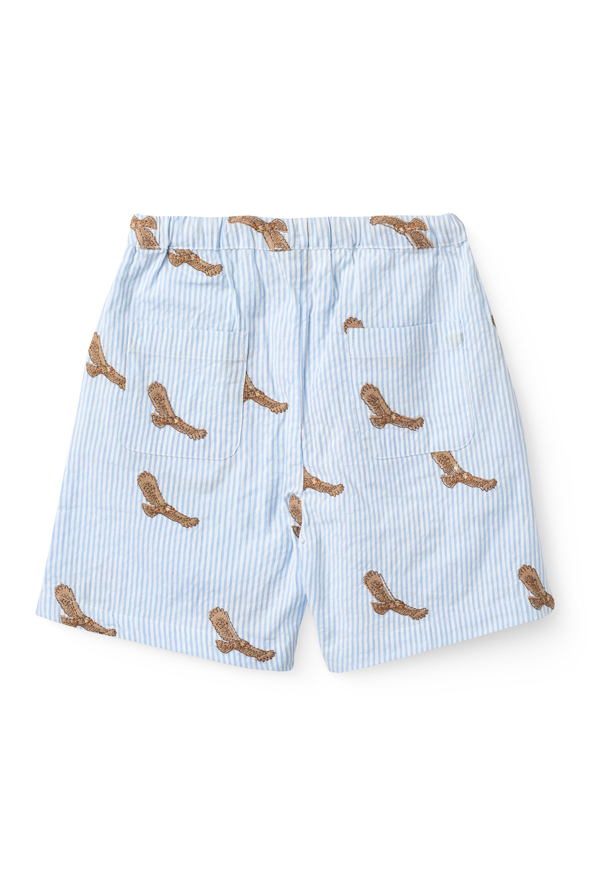 SEERSUCKER SHORTS W. EMB