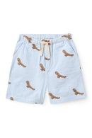 SEERSUCKER SHORTS W. EMB