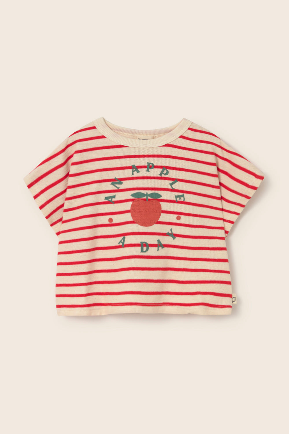Double-Faced Striped Cotton Print T-Shirt
