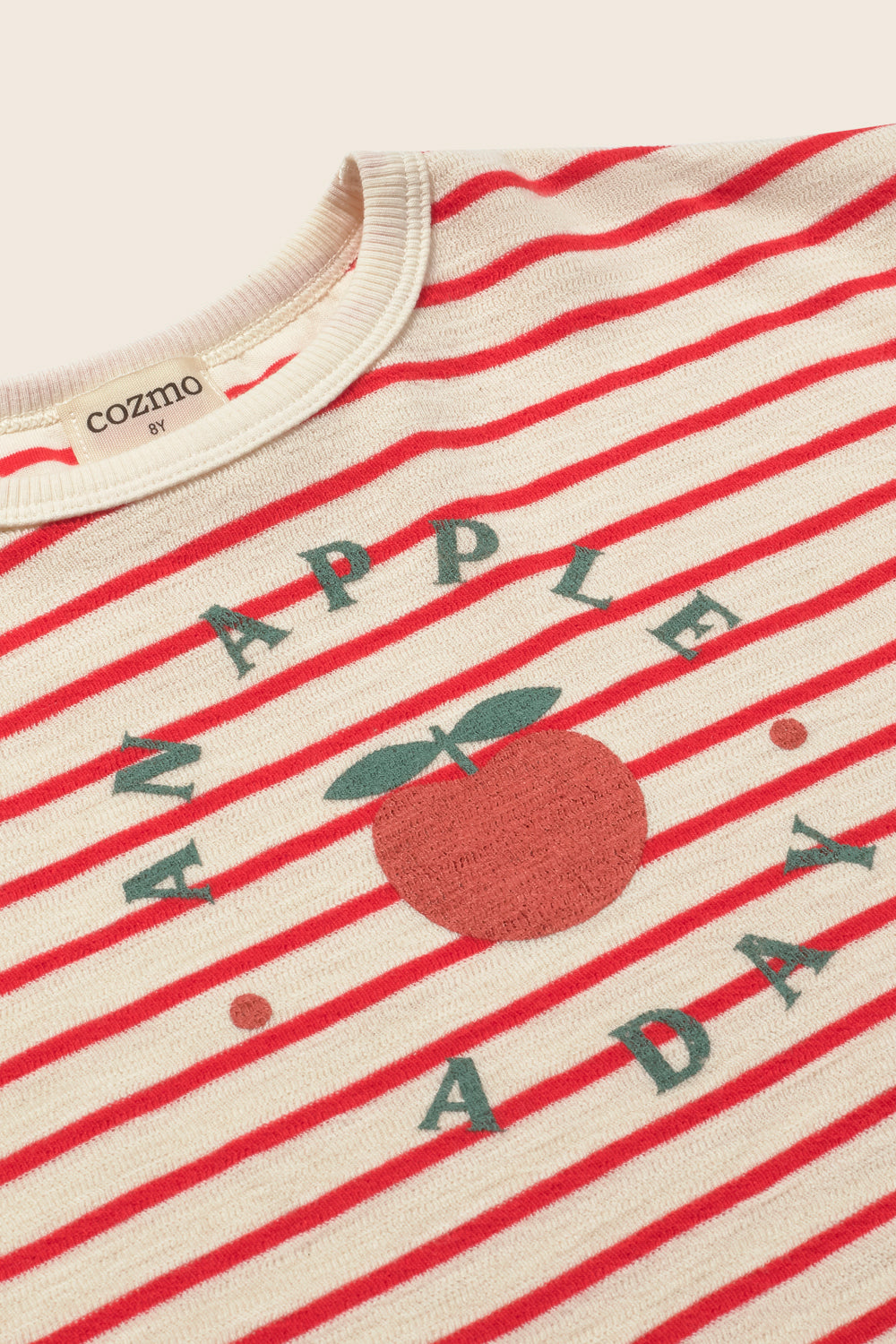 Double-Faced Striped Cotton Print T-Shirt