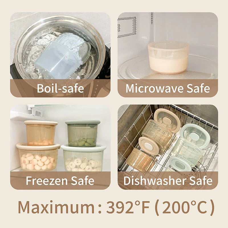 Silicone Baby Food Containers 4oz*6+8oz*4