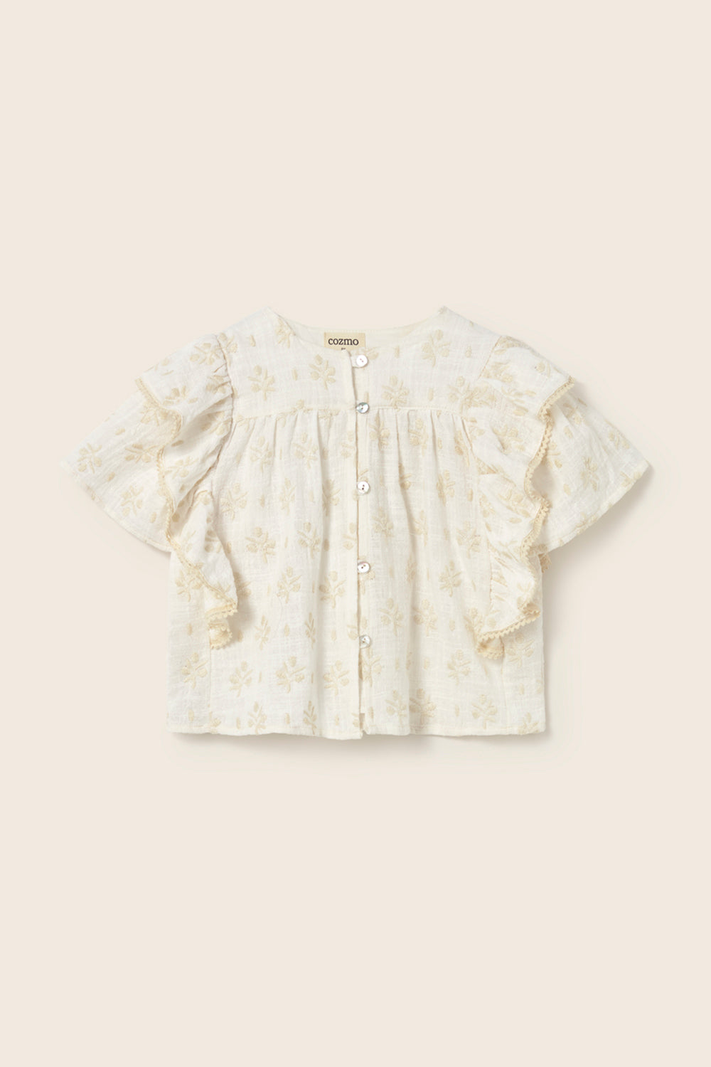 Floral Gauze Cotton Blouse