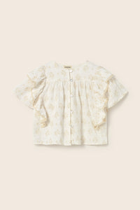 Floral Gauze Cotton Blouse