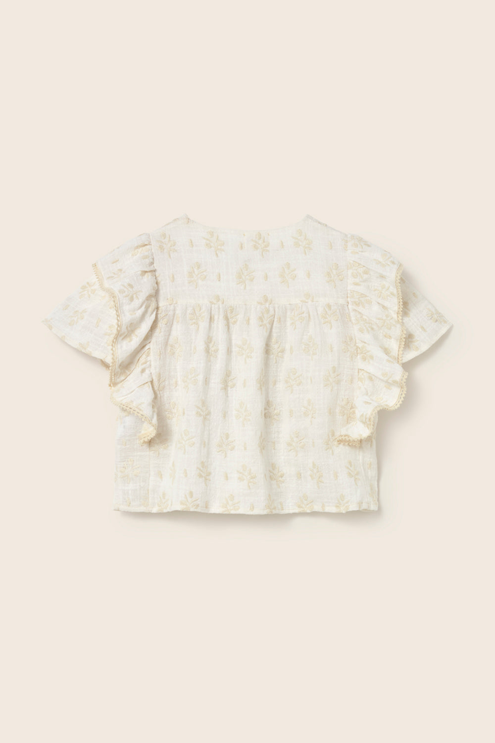 Floral Gauze Cotton Blouse