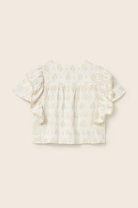 Floral Gauze Cotton Blouse