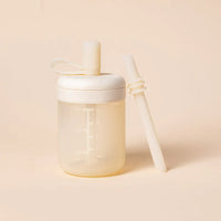 Silicone Training Cup With Straws (Sand)