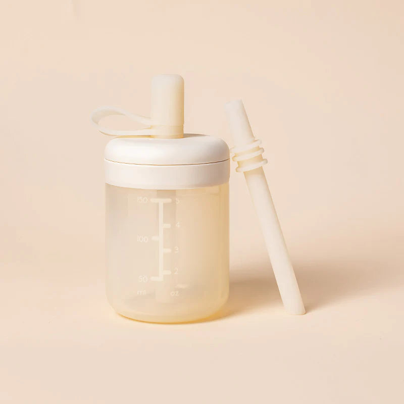 Silicone Training Cup With Straws (Sand)